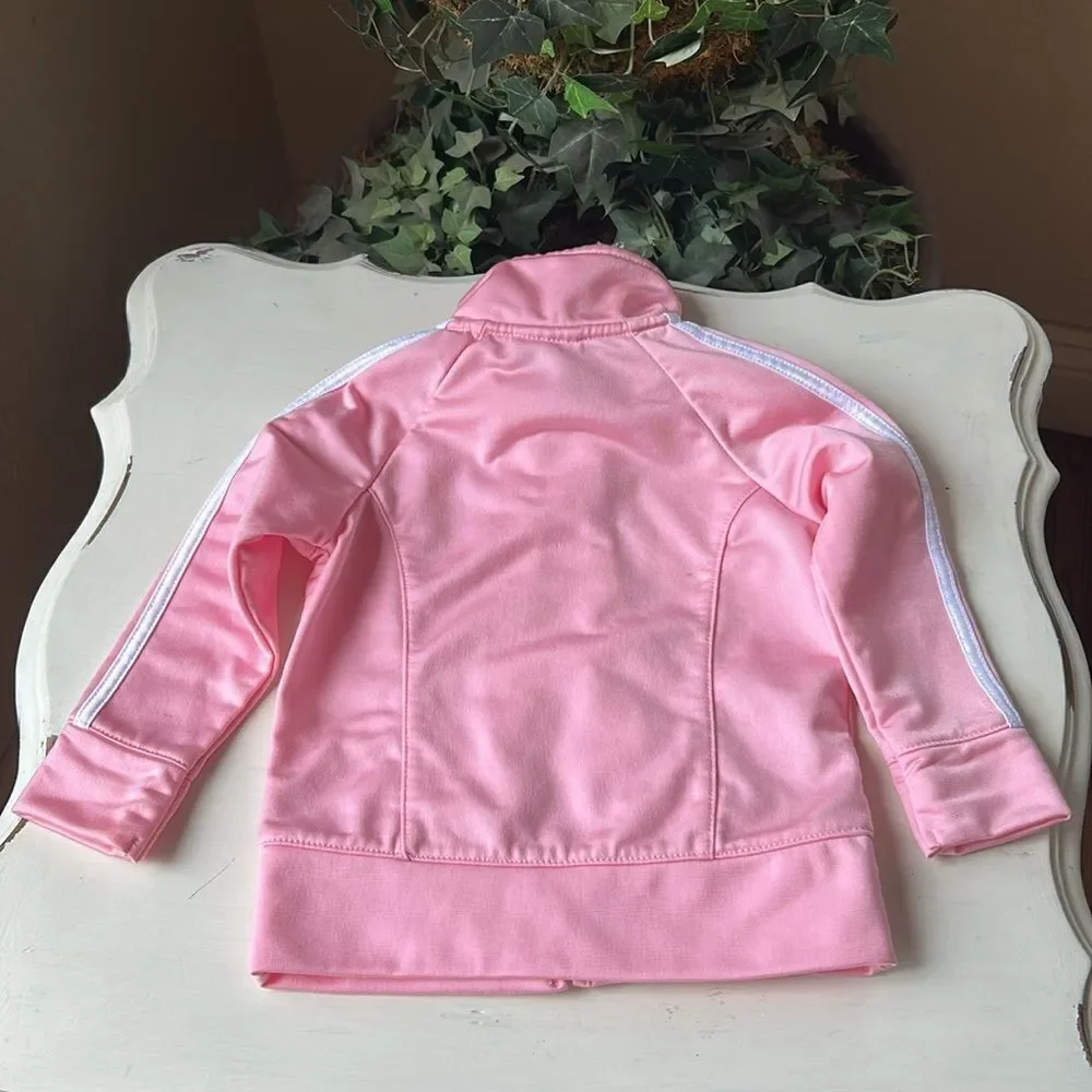 Adidas Light Pink Zip-Up Jacket Toddler 18 Months